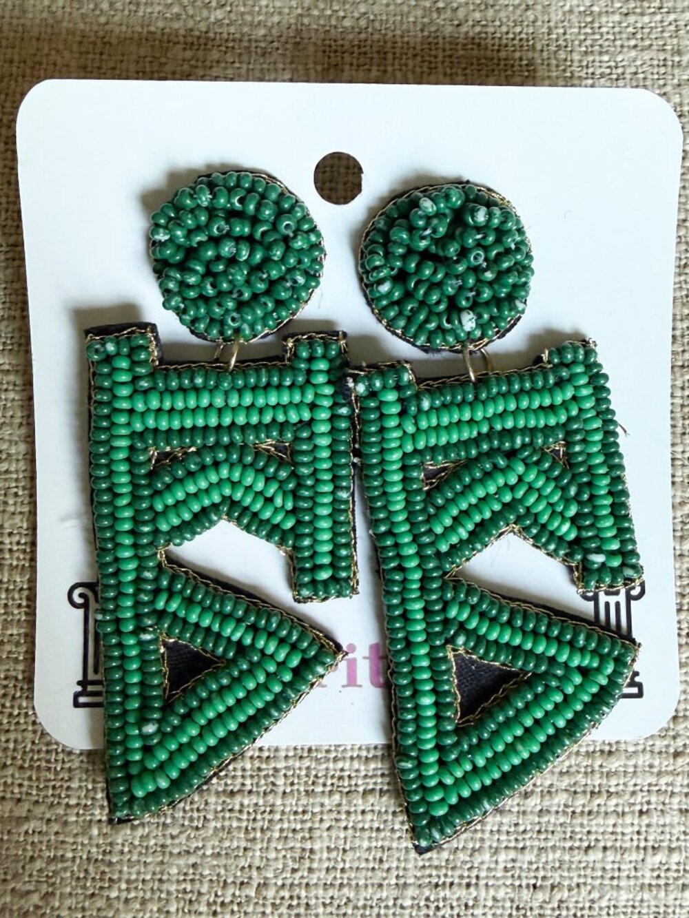Kappa Delta Beaded Earrings, NWT